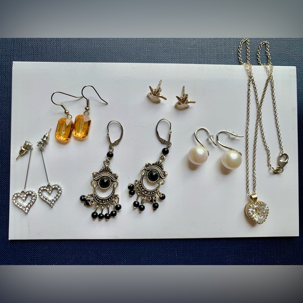 Elegant Women's Jewelry Set Bundle - Sterling Silver